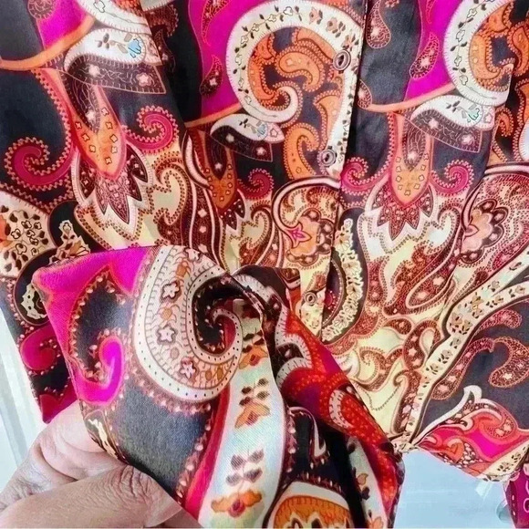 COPY - TAILOR B. MOSS SILKY PINK MAUVE BLOUSE SIZE LARGE - Picture 9 of 12